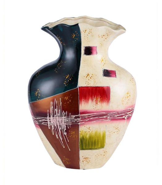 Patchwork Cream Colourama Shell Trim Vase