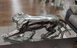 Pewter Styled Snarling Leopard Ornament