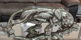Pewter Styled Snarling Leopard Ornament