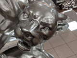 Pewter Styled Snarling Leopard Ornament
