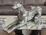 Pewter Styled Resting Panther Ornament