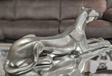 Pewter Styled Resting Panther Ornament