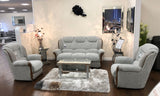 Zara Real Leather & Fabric Contrast Sofa Collection