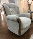 Zara Real Leather & Fabric Contrast Sofa Collection