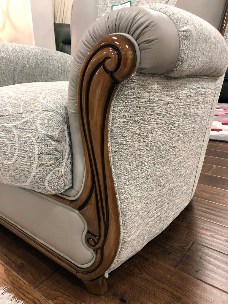 Zara Real Leather & Fabric Contrast Sofa Collection Comfortzone Home